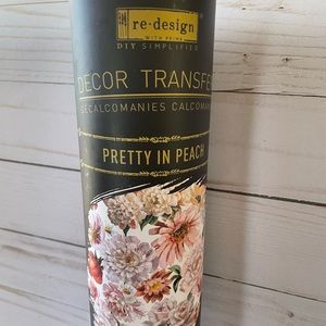 ReDesign by Prima “Pretty In Peach” Decor Transfer NEW for Furniture Painting